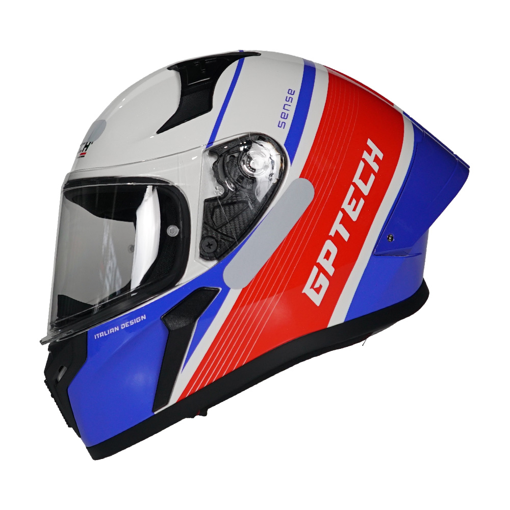 CAPACETE GP TECH SENSE START BRANCO/VERMELHO/AZUL
