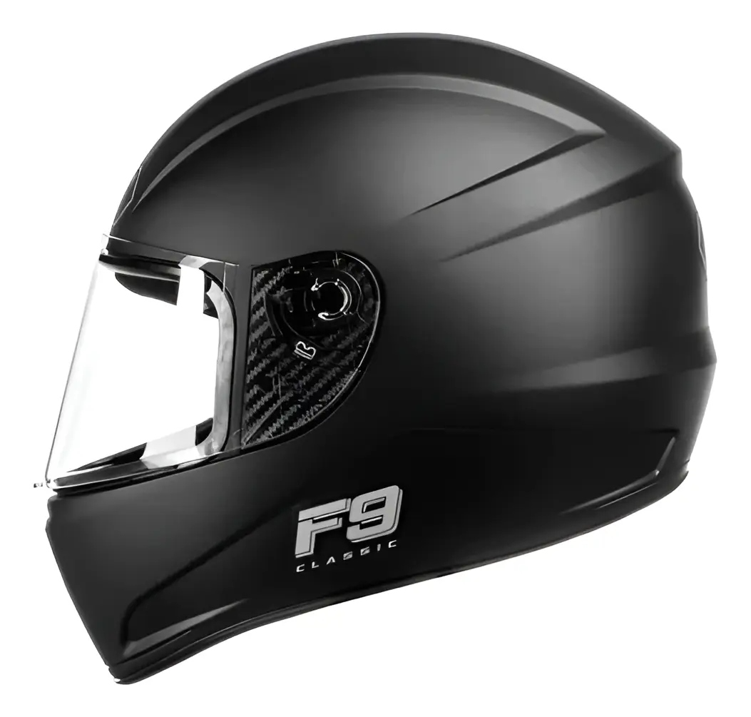 CAPACETE FECHADO FLY F-9 HG CLASSIC PRETO FOSCO