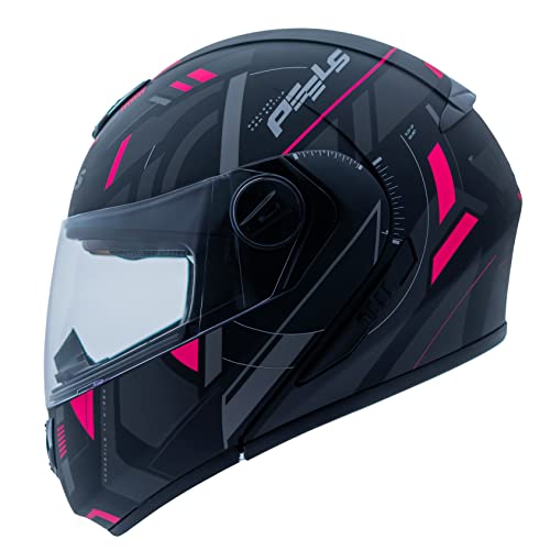CAPACETE PEELS URBA DYNAMIC PRETO FOSCO E ROSA ESCAMOTEÁVEL